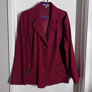 Elegant Burgundy Women's Blazer